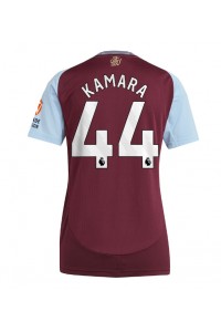 Aston Villa Boubacar Kamara #44 Fotballdrakt Hjemme Klær Dame 2024-25 Korte ermer